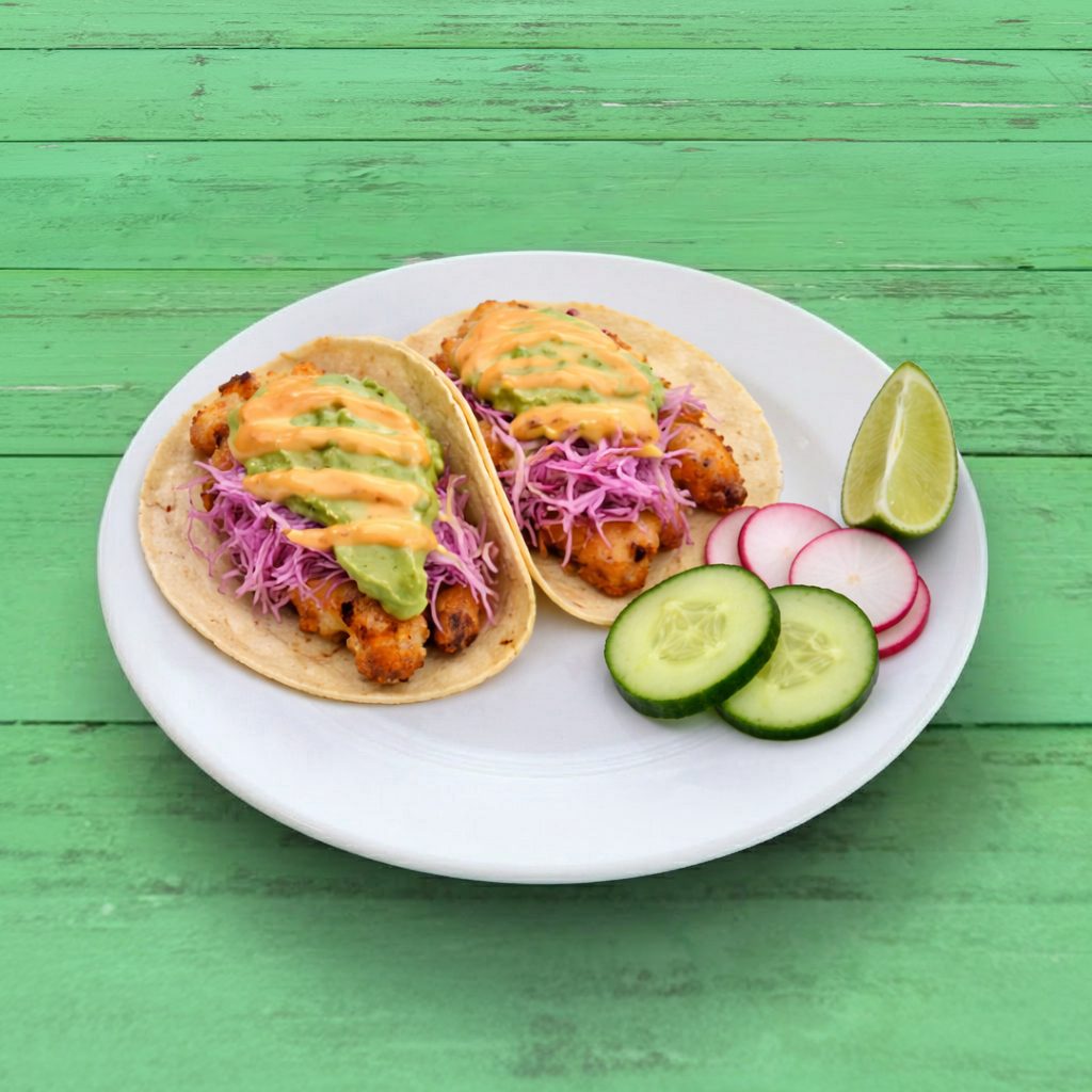 Fish, Shrimp Tacos.